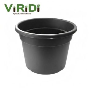black plastic pot 25 cm